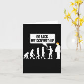 Funny Anti-trump Evolution Litical Humor  Karte (Gelbe Blume)