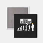 Funny Anti-trump Evolution Litical Humor  Magnet (Vorderseite/Rückseite)
