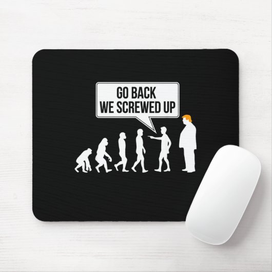 Funny Anti-trump Evolution Litical Humor  Mousepad (Mit Mouse)