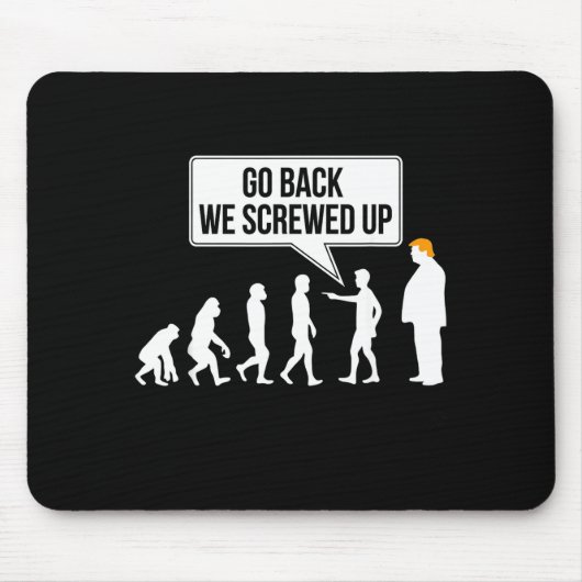 Funny Anti-trump Evolution Litical Humor  Mousepad (Vorne)