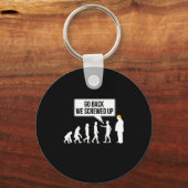 Funny Anti-trump Evolution Litical Humor  Schlüsselanhänger (Vorderseite)