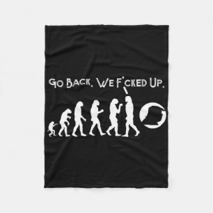 Funny Anti Trump - Geh zurück! Trump Evolution T-S Fleecedecke