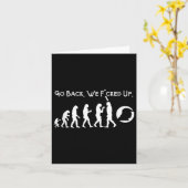 Funny Anti Trump - Geh zurück! Trump Evolution T-S Karte (Gelbe Blume)