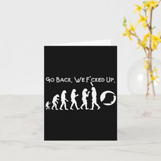 Funny Anti Trump - Go Back! Trump Evolution Tee Karte (Gelbe Blume)