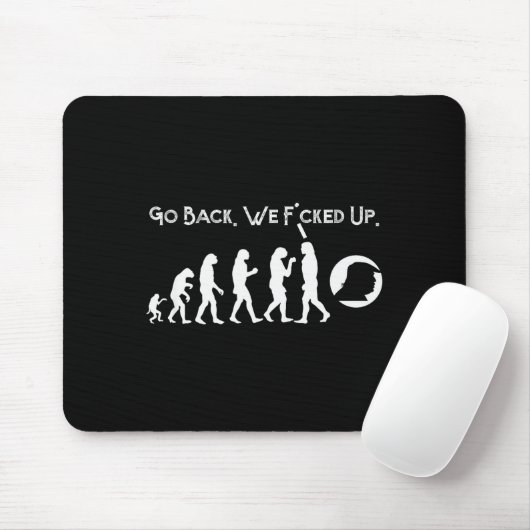 Funny Anti Trump - Go Back! Trump Evolution Tee Mousepad (Mit Mouse)