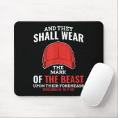 Funny Anti Trump Mark der Bestie Red Hat Mousepad (Mit Mouse)