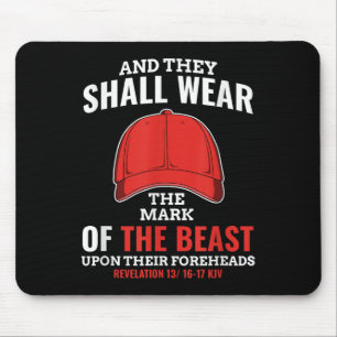 Funny Anti Trump Mark der Bestie Red Hat Mousepad