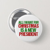 Funny Anti Trump Political Christmas Button (Vorne & Hinten)