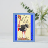 Funny Anti Trump Politischer Strauß mit roter Kraw Postkarte (Stehend Vorderseite)