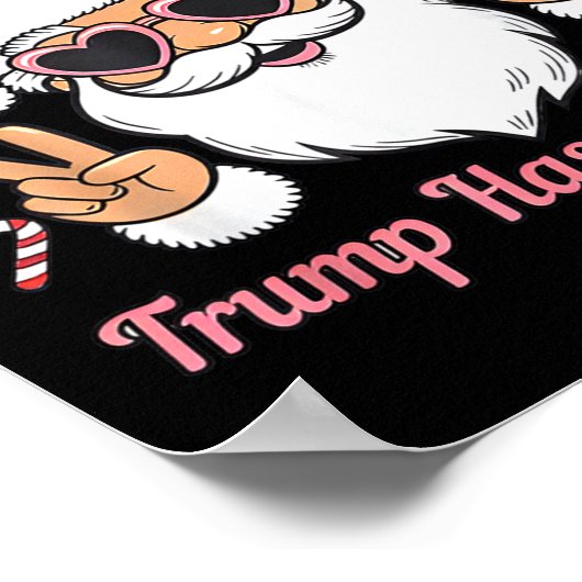 Funny Anti-trump Santa Christmas Litical Holiday T Poster (Ecke)