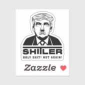 Funny Anti Trump (SHITLER) Sticker (Blatt)