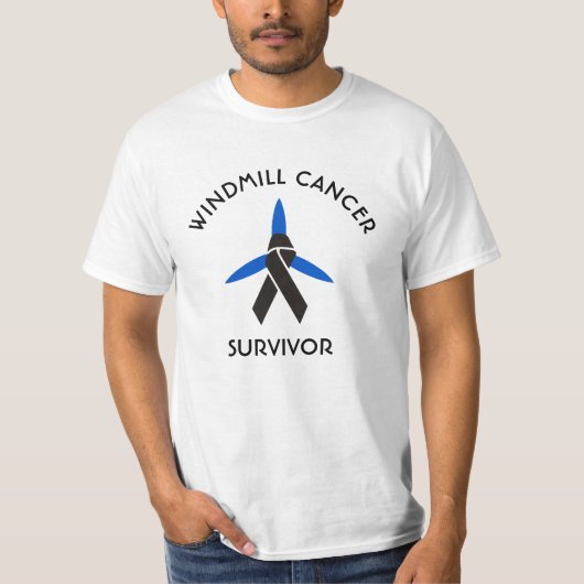 Funny Anti Trump Spaß, Windmill Cancer Survivor T-Shirt (Vorderseite)