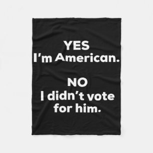 Funny Anti Trump T-Shirts Uni-Erwachsene Black Sma Fleecedecke