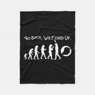 Funny Anti Trump - Trump Evolution T-Shirt zurückz Fleecedecke
