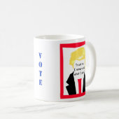 Funny Anti Trump wählt Souvenir Collvable Kaffeetasse (VorderseiteRechts)