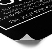 Funny Anti Trump Zitat - I39 m einfach nicht stupi Poster (Ecke)