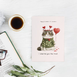 Funny Anti-Valentine Cat | I Tolerate You the Most Karte