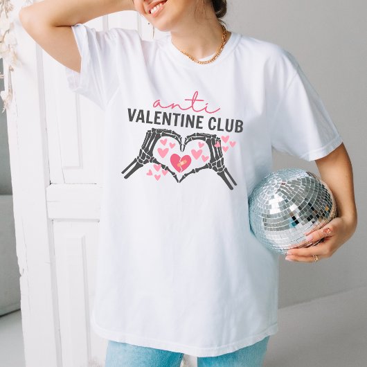 Funny Anti Valentine Club Geschenk für Skull T-Shirt
