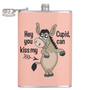 Funny Anti-Valentine Donkey Flaschen Flachmann