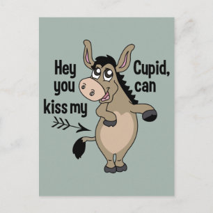Funny Anti-Valentine-Donkey-Postkarte Feiertagspostkarte