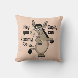 Funny Anti-Valentine Donkey-Wurfkissen Kissen