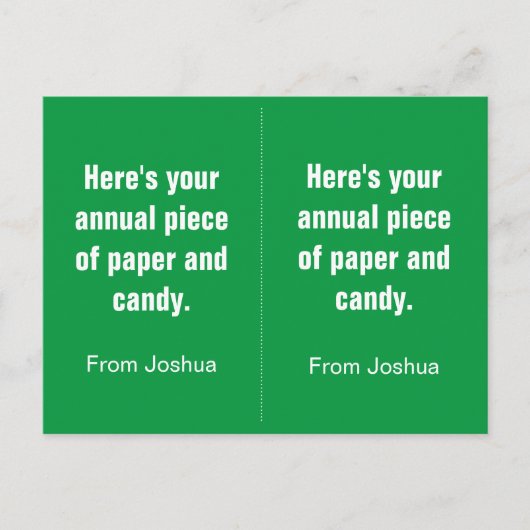 Funny Anti Valentine Klassenzimmer Valentine für J Postkarte (Vorderseite)