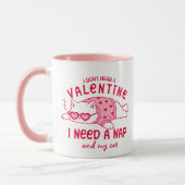 Funny Anti-Valentine Nap and My Cat Custom Coffee  Tasse (Links)