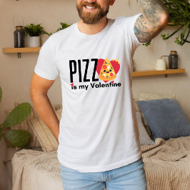 Funny Anti-Valentine-Tag Geschenk Niedliche Pizza- T-Shirt