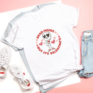 Funny Anti-Valentine-Tag Niedlicher Single-Schädel T-Shirt