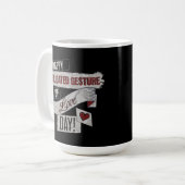 Funny Anti Valentines Day Happy Obligated Gesture  Kaffeetasse (Vorderseite Links)