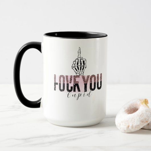 Funny anti - Valentinstag 2024 Tasse (Mit Donut)