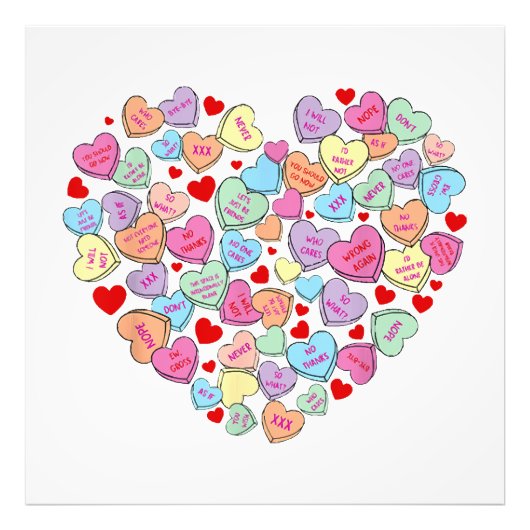 Funny Anti Valentinstag Fotodruck (Vorne)