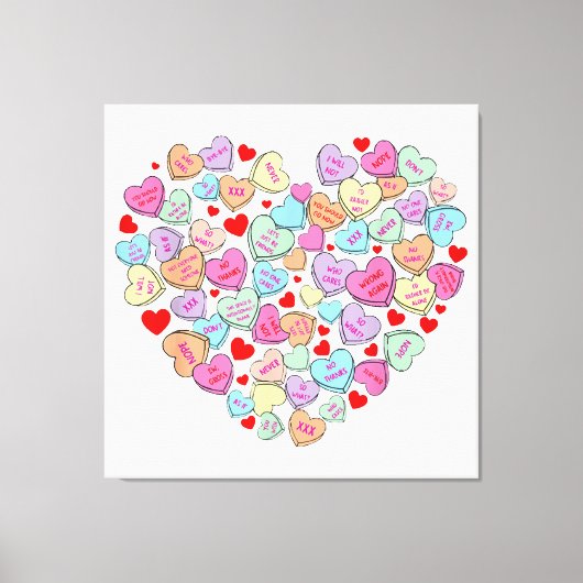 Funny Anti Valentinstag Leinwanddruck (Vorderseite)
