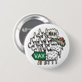Funny Anti Vax Sheep Button (Vorne & Hinten)
