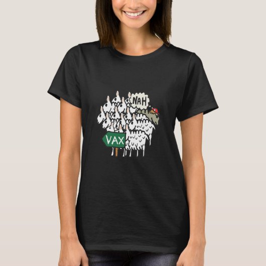 Funny Anti Vax Sheep T-Shirt (Vorderseite)