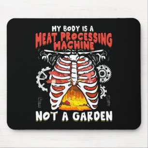 Funny Anti Vegan Meater Funny Meat Lover Grillen C Mousepad