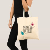 Funny Antisocial Butterfly Toag Tragetasche (Vorderseite (Produkt))
