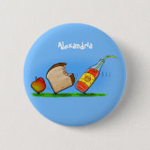 Funny ants Cartoon Button (Vorderseite)