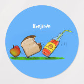 Funny ants Cartoon Etiketten (Design 1)