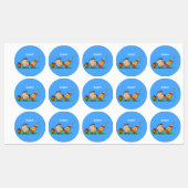 Funny ants Cartoon Etiketten (Blatt)