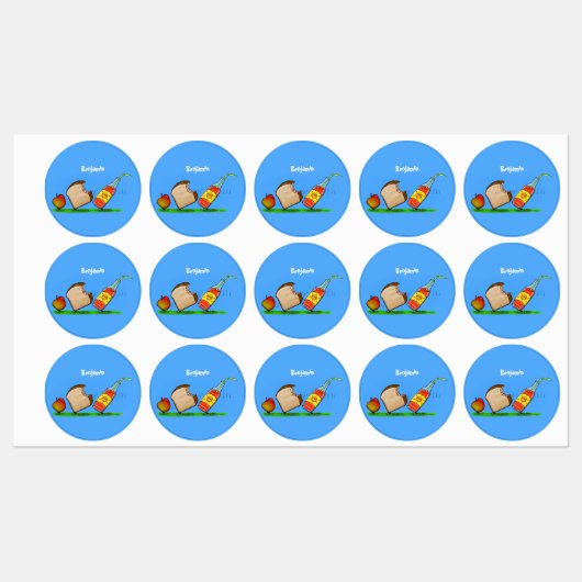 Funny ants Cartoon Etiketten (Blatt)