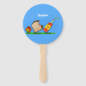 Funny ants Cartoon Fächer (Rückseite)