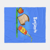 Funny ants Cartoon Fleecedecke (Vorderseite (Horizontal))