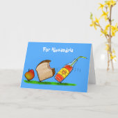 Funny ants Cartoon Karte (Gelbe Blume)