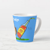 Funny ants Cartoon Milchtasse (Rechte Ecke)