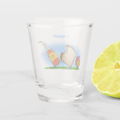 Funny ants Cartoon Schnapsglas (Rückseite)