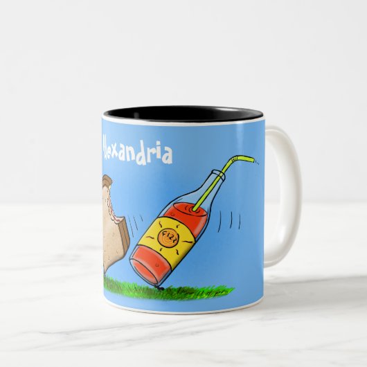 Funny ants Cartoon Zweifarbige Tasse (VorderseiteRechts)