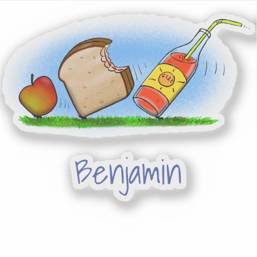 Funny ants Picknick Cartoon Illustration Spaß Aufkleber (Vorderseite)