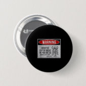 Funny Anunnaki Warning Sign - Genetisches Experime Button (Vorne & Hinten)