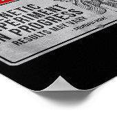 Funny Anunnaki Warning Sign - Genetisches Experime Poster (Ecke)